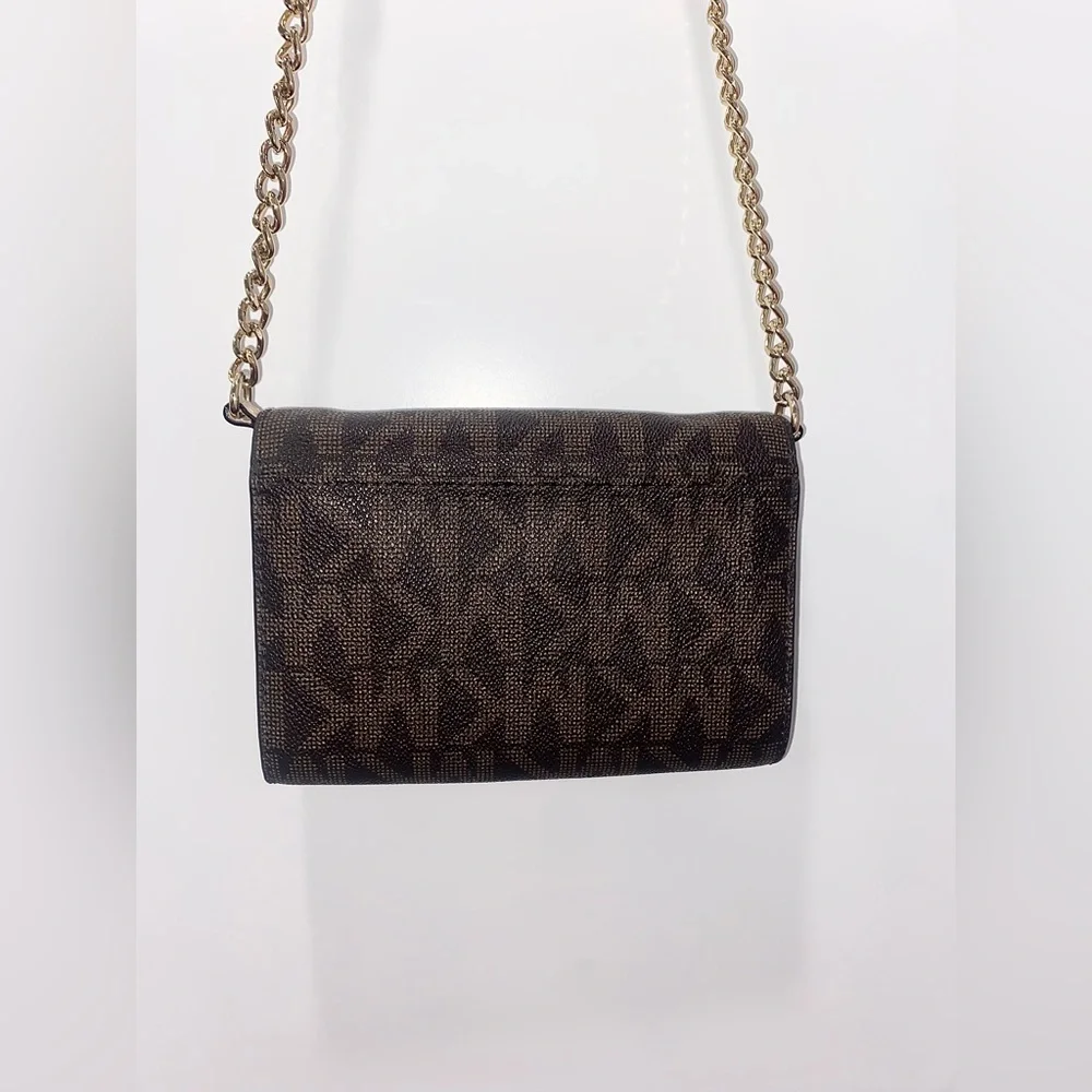 MICHAEL KORS | Purse | Brown Crossbody Bag with Gold Metal Hardware - Picture 3 of 16